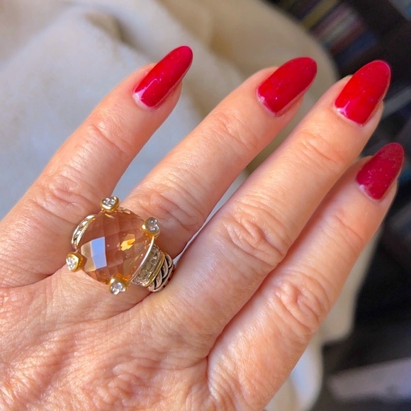 5 🌟Fave! Morganite Sterling Gold Noblesse Ring - Picture 2 of 7